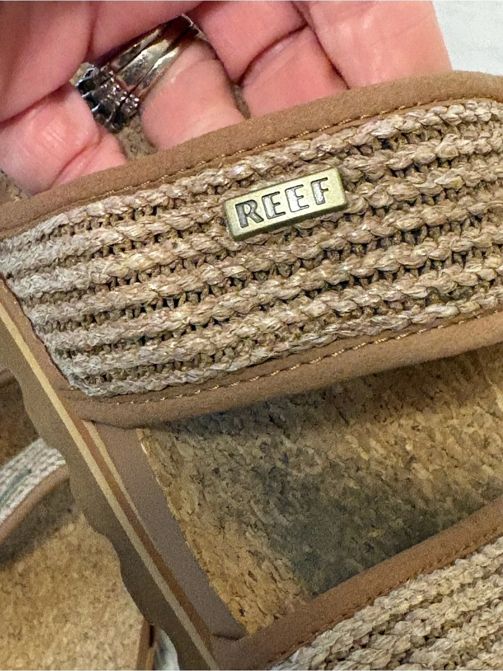 Reef Ladies Brown Cork Slide Sandals Ladies 10